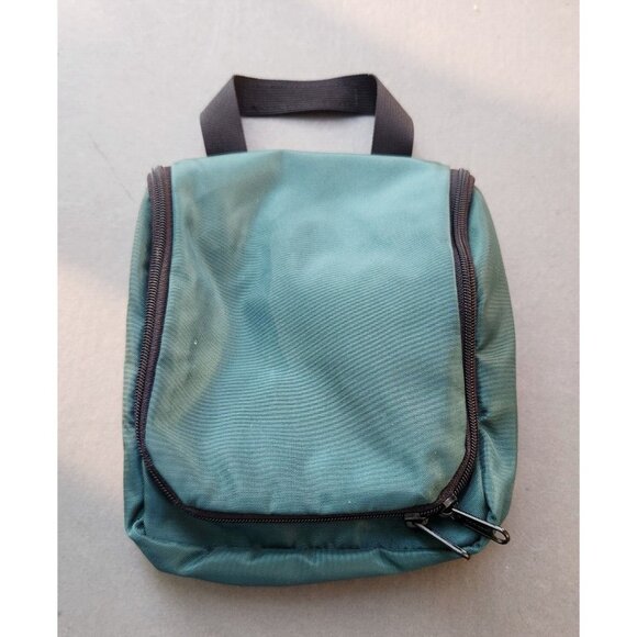 L.L. Bean The Traveler Green Hanging Toiletry Bag Nylon LL Bean Dopp Kit - Picture 2 of 13